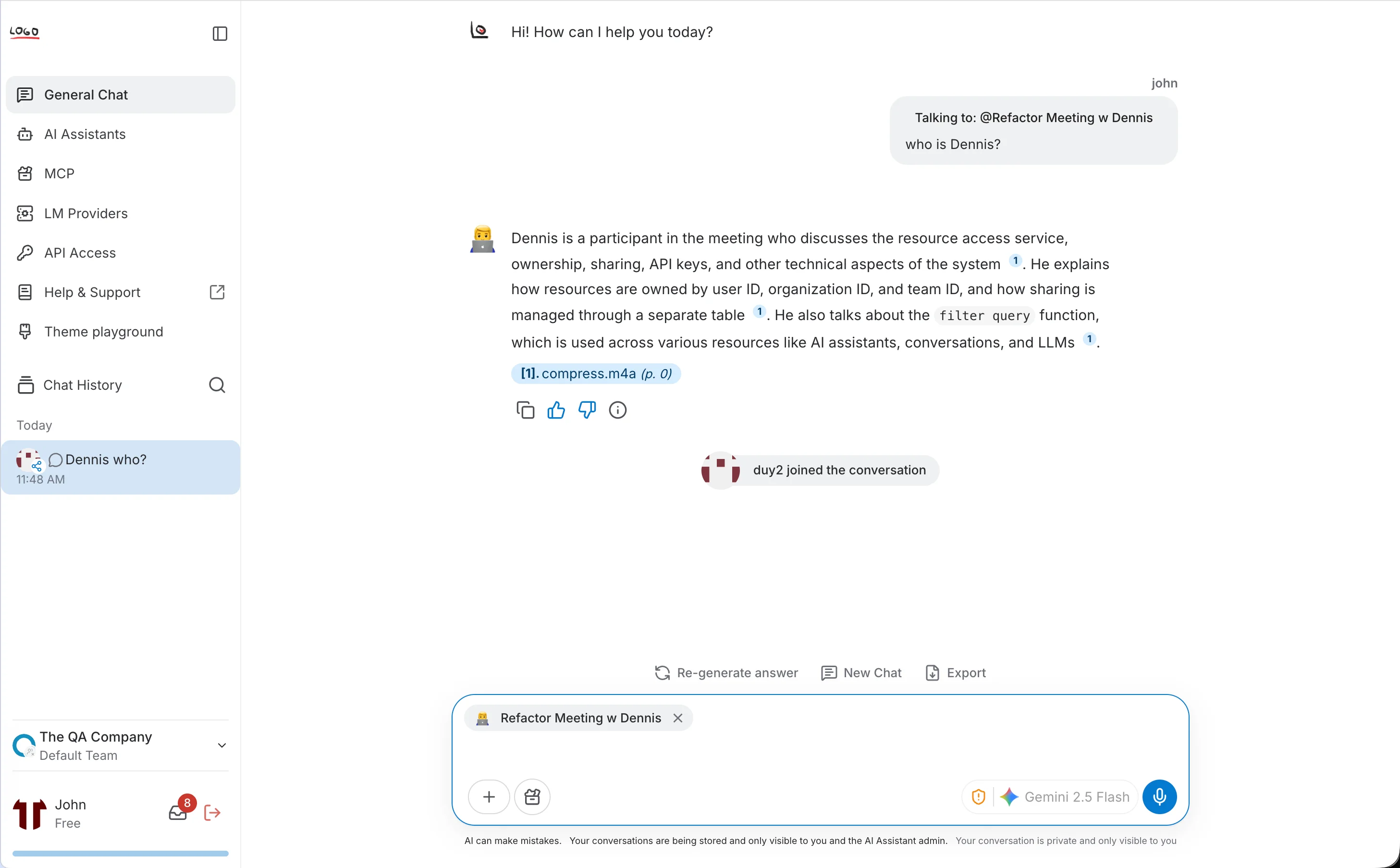 Conversation page share read write