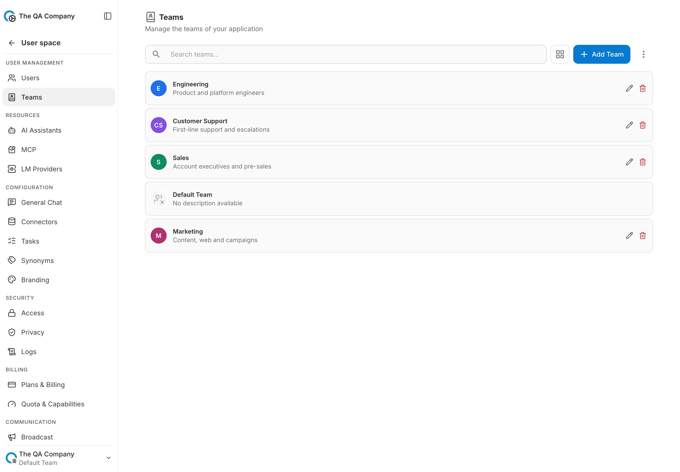 manage teams
