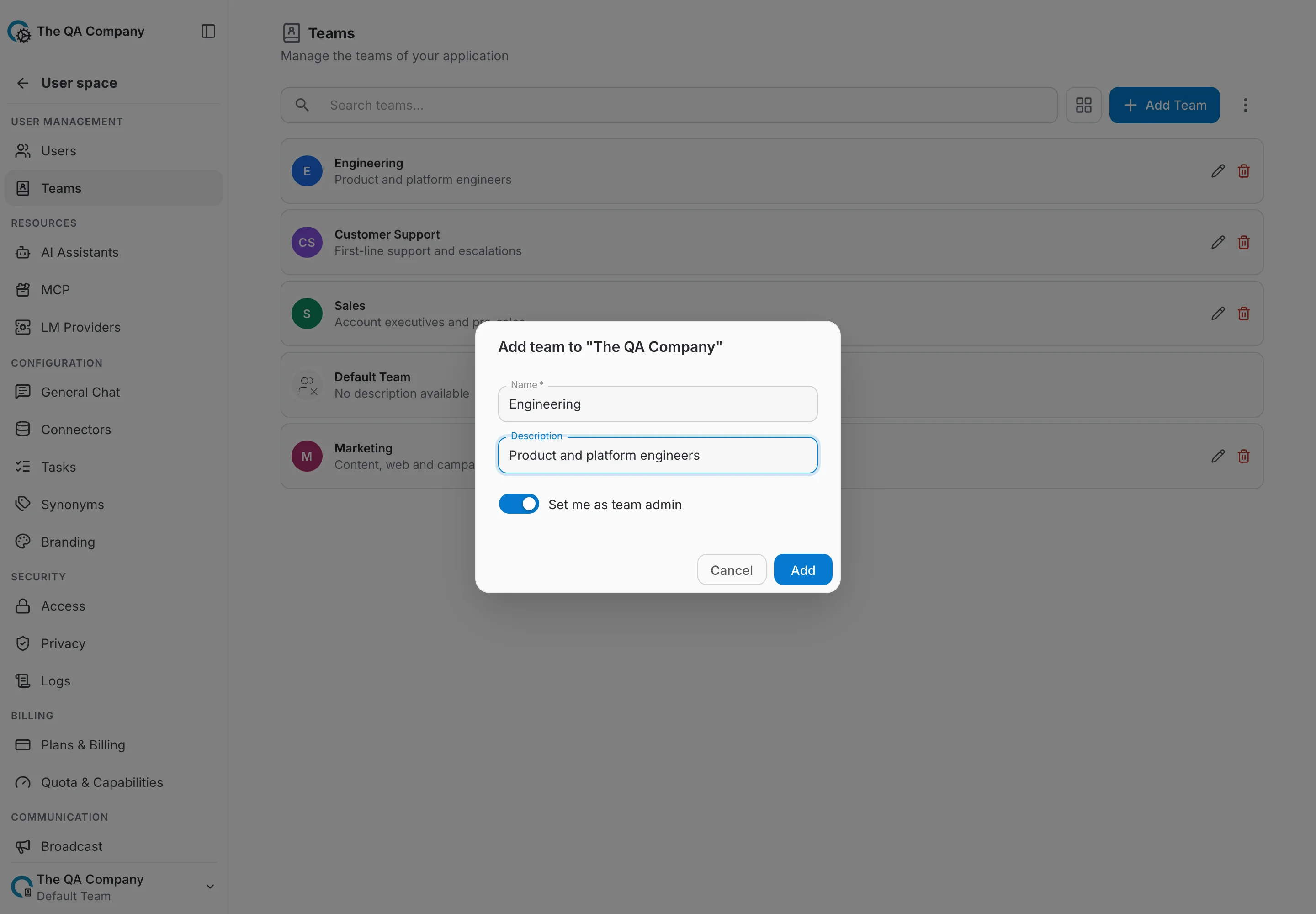 manage teams