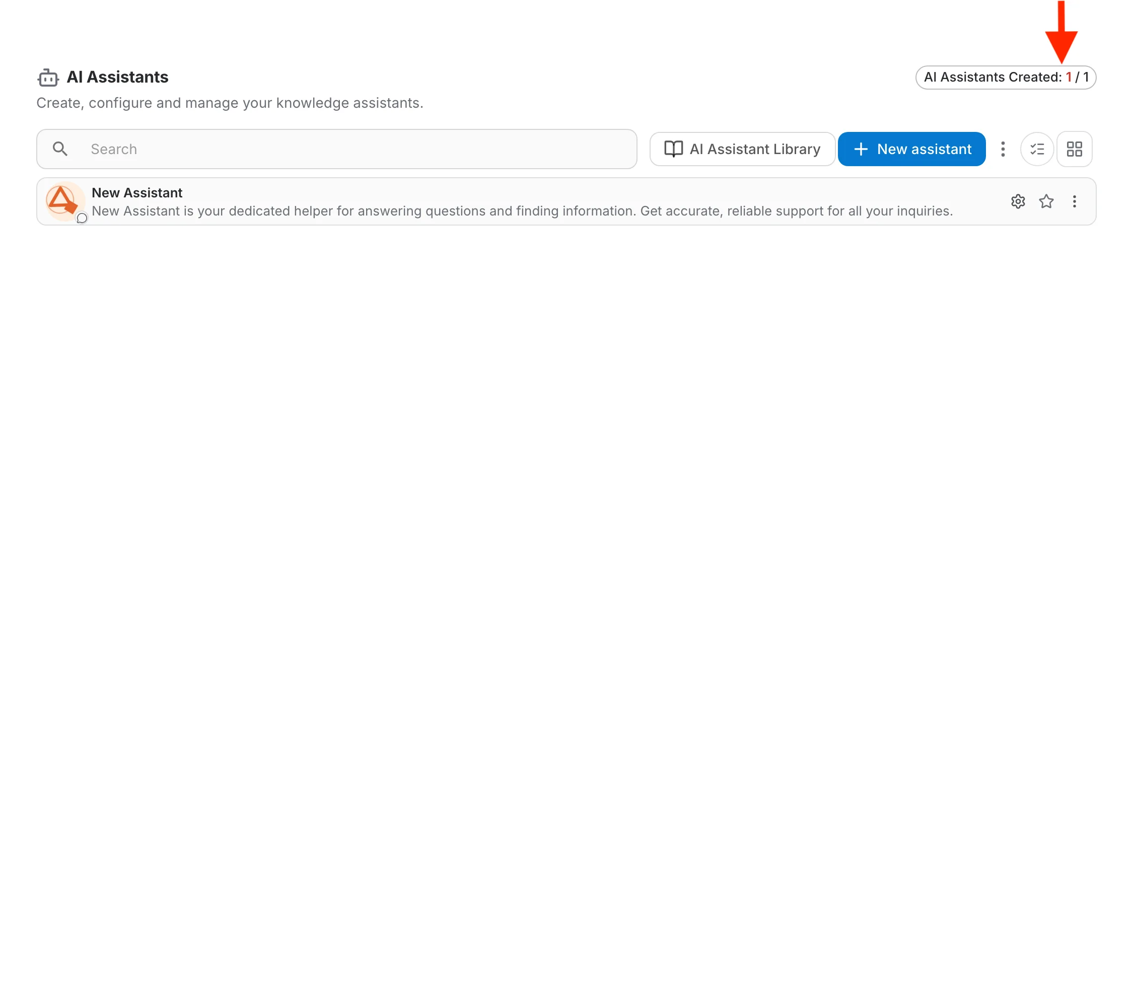 AI Assistants page